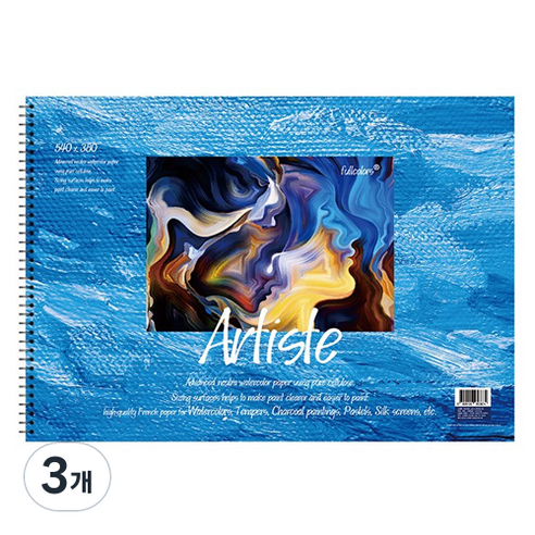 fullcolors 전문가용 스케치북 200g, 4절, 15매, 3개