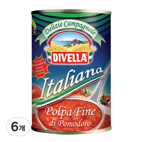 디벨라 DIVELLA 토마토통조림 400g, 6개