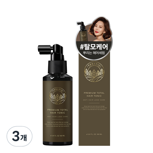 테라픽 프리미엄 토탈 헤어토닉, 3개, 160ml