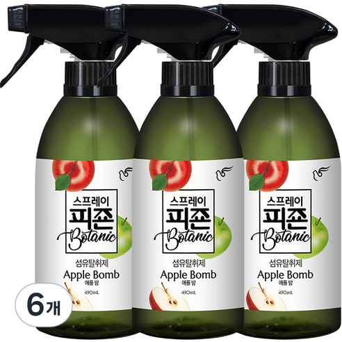 피죤 스프레이 보타닉 섬유탈취제, 490ml, 6개, 애플향
