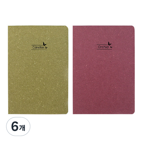 영아트 Warm FLOWER 디자인노트, 랜덤 발송, 6개
