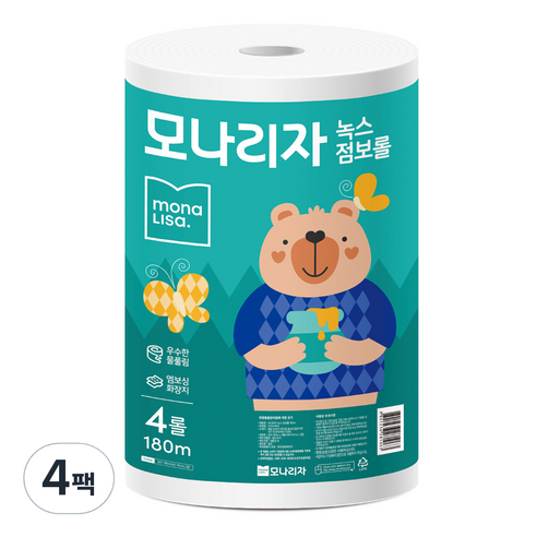 모나리자 2겹 점보롤 180m, 4팩, 4롤