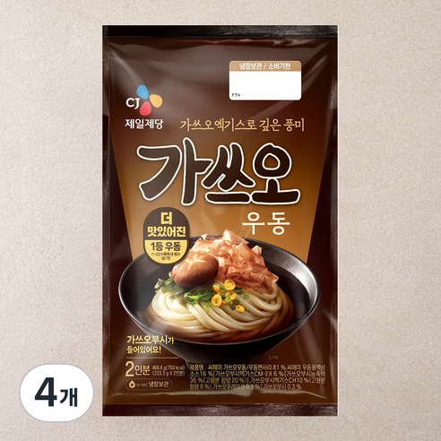 CJ제일제당 가쓰오 우동 2인분, 466.6g, 4개