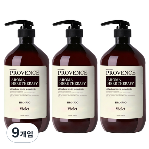 프로방스 퍼퓸샴푸 바이올렛, 1L, 9개