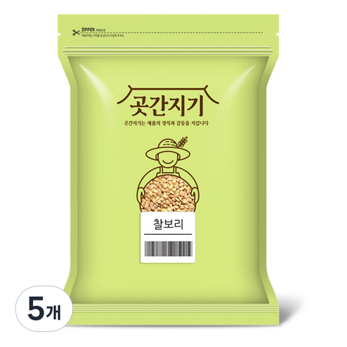 곳간지기 찰보리, 2kg, 5개