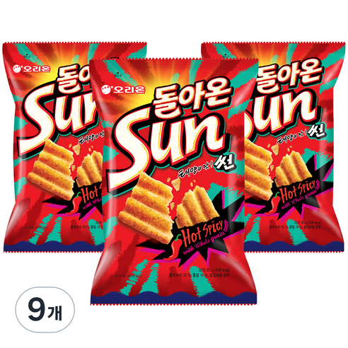 오리온 돌아온 썬 핫스파이, 80g, 9개