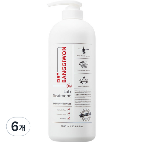 닥터방기원 랩 탈모 기능성 헤어트리트먼트, 1000ml, 6개