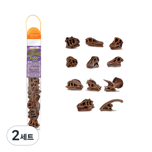 사파리엘티디 공룡두개골 피규어모음 튜브세트 687404, 2세트