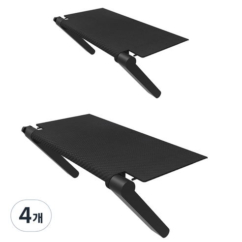 엘디엘마운트 티비 셋탑박스 공유기 다용도 거치대 APL-S330P, 블랙, 4개