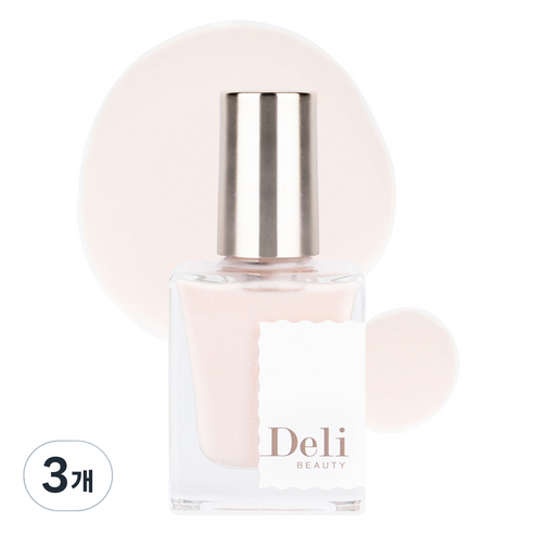 델리뷰티 딥시럽 루어인무드 네일컬러 글리터, MG08 글램펄 누드핑크, 10ml, 3개