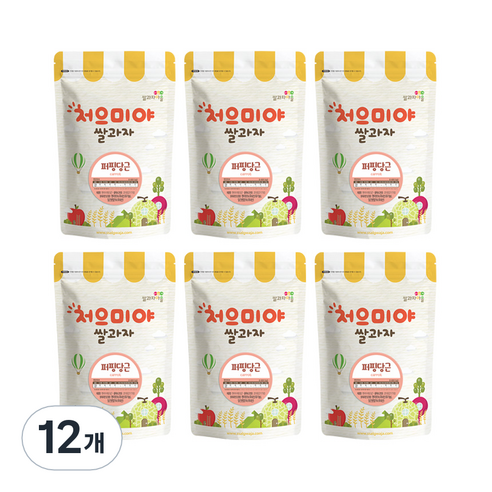쌀과자마을 처으미야 퍼핑 과자, 당근, 12개, 50g