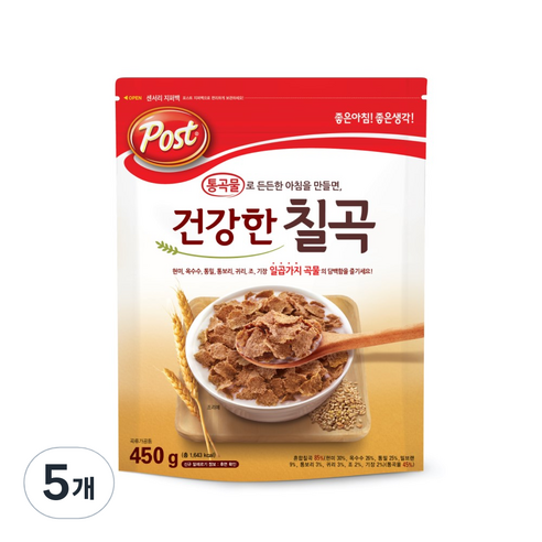 동서 포스트 건강한칠곡 시리얼, 450g, 5개