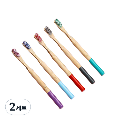 다다랜드 나선형 대나무 임산부 칫솔 5종 세트, 2세트, 5개입
