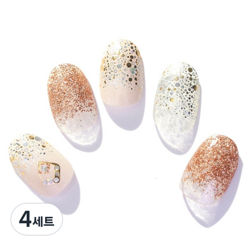 엔젤리 프리미엄 젤 네일 아트 스티커 세트, 4세트, 겟트윙클