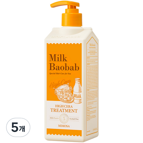 밀크바오밥 하이세라 트리트먼트 미모사, 5개, 500ml