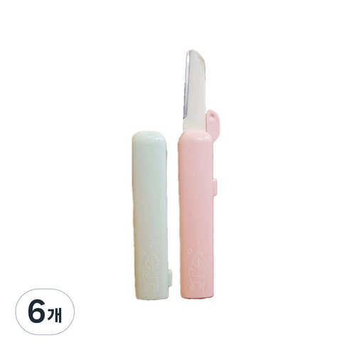 에코터치 셀프 스킨플래닝 더마플래닝 블레이드, 핑크, 6개