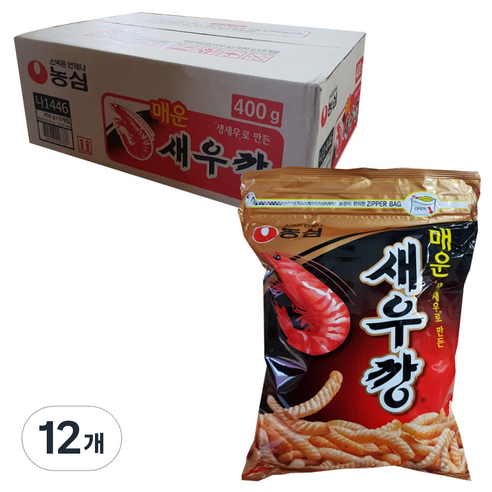 새우깡 매운새우깡, 400g, 12개