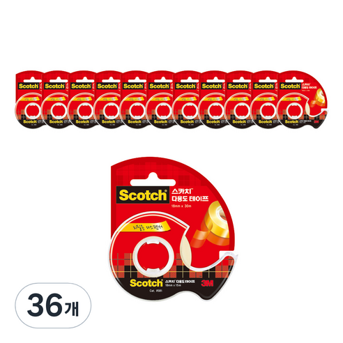 쓰리엠 스카치 다용도 테이프 디스펜서 581 18mm x 15m, 36개