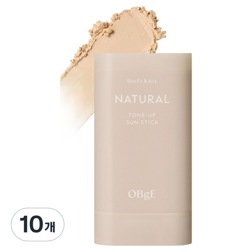 OBge 내추럴 톤업 선스틱 SPF50+ PA++++, 18g, 10개