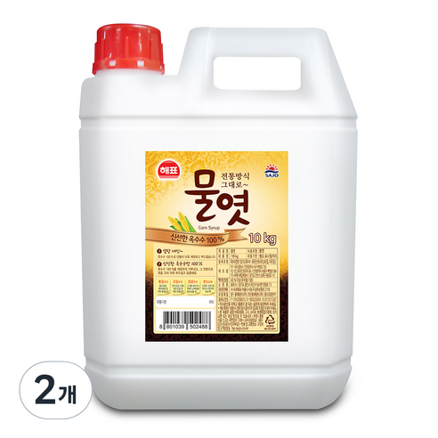 해표 물엿, 10kg, 2개