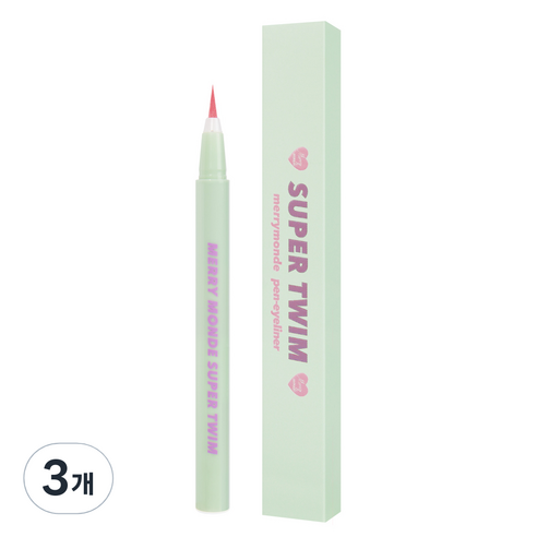 메리몽드 슈퍼트임 펜 아이라이너 0.5g, 04캔디트임, 3개