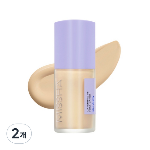 미샤 레이어링 핏 세미 글로우 파운데이션 35ml, 23호 샌드, 2개
