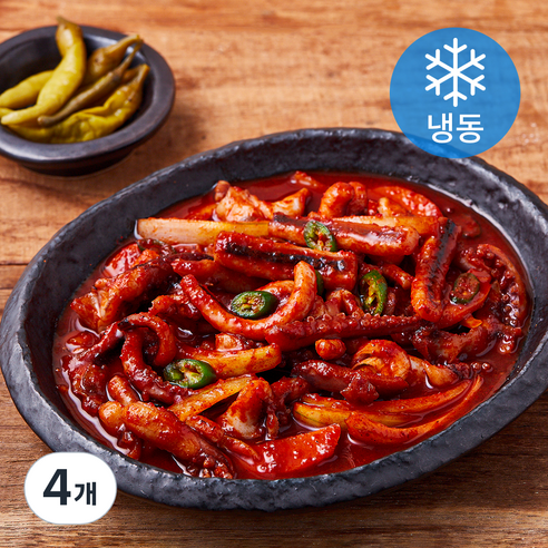 우주 오징어 볶음 (냉동), 4개, 300g