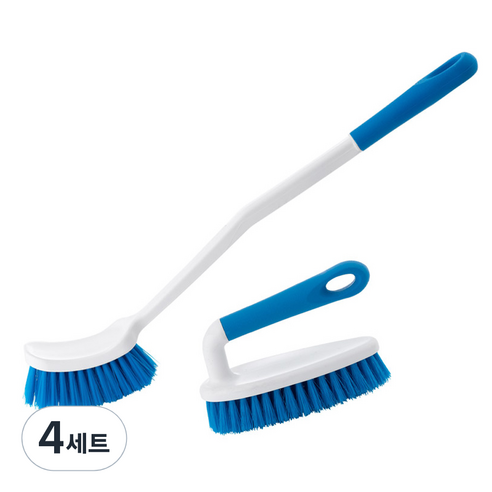 크린아이 사각 변기솔 + 타일 바닥솔 세트, 혼합 색상, 4세트