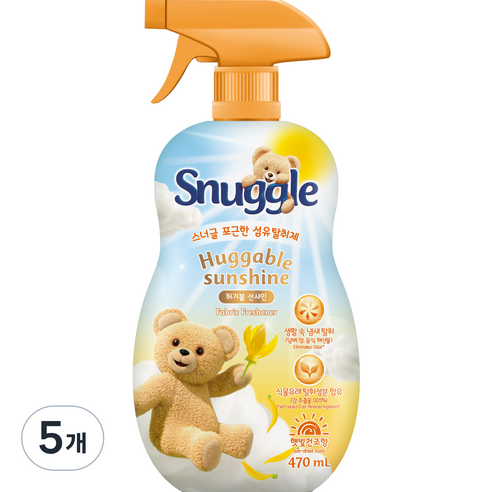 스너글 섬유탈취제 본품, 470ml, 5개, 허거블 션샤인
