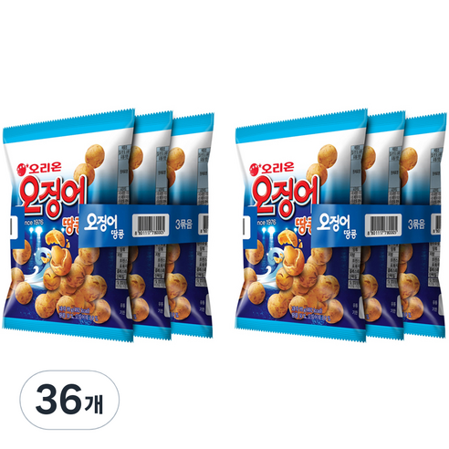 오리온 오징어 땅콩, 98g, 36개