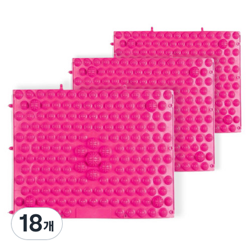 비제스코 발바닥 건강 마사지 지압 매트 VIV-B2, 핑크, 18개