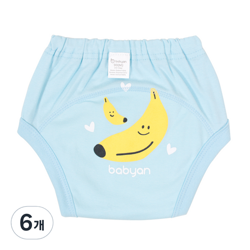 베이비앙 배변훈련팬티 3중방수, 바나나, 6개