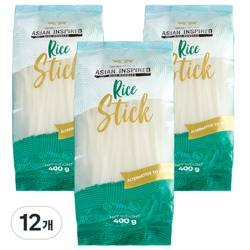 더블드래곤 라이스 누들 쌀국수면 3mm, 400g, 12개