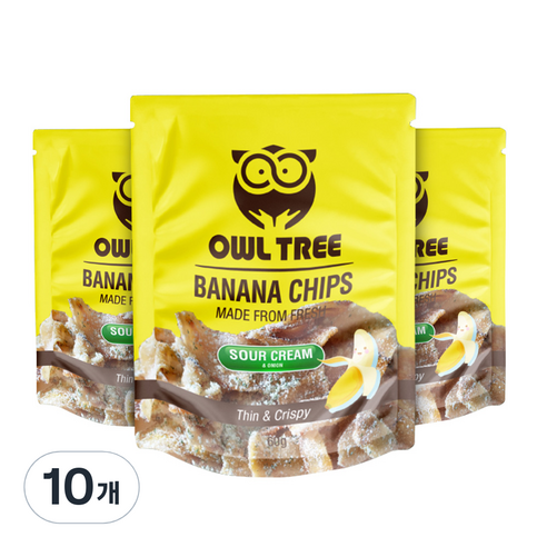 오울트리 바나나칩 샤워크림 앤 어니언맛, 60g, 10개