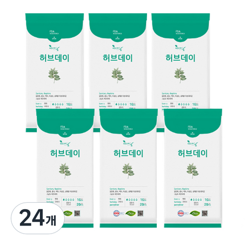 허브데이 팬티라이너, 일반, 20개입, 24개
