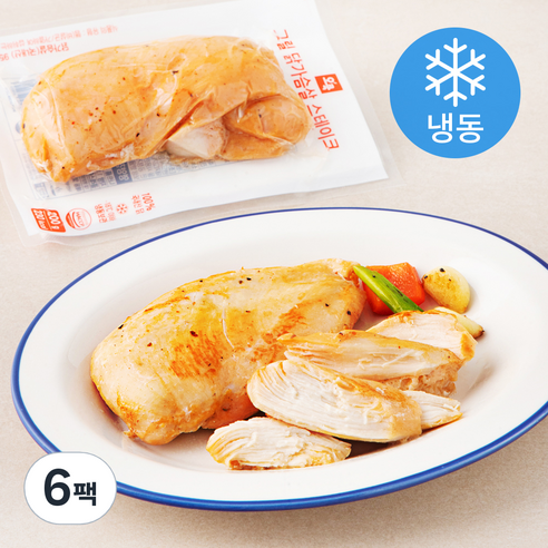 오쿡 그릴 닭가슴살 스테이크 (냉동), 200g, 6팩