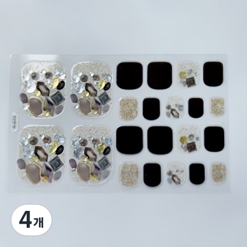 블루코지 패디팁 스티커 대비 발꾸미기, 4개, Type 14