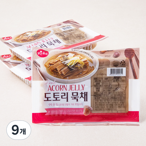 맑은물에 도토리묵채, 300g, 1개입, 9개