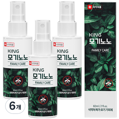 킹 모기노노 모기기피제 스프레이, 60ml, 2개