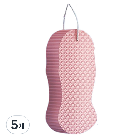 원이네 소프트 클랜징 때밀이 스펀지, 핑크, 1개입, 5개