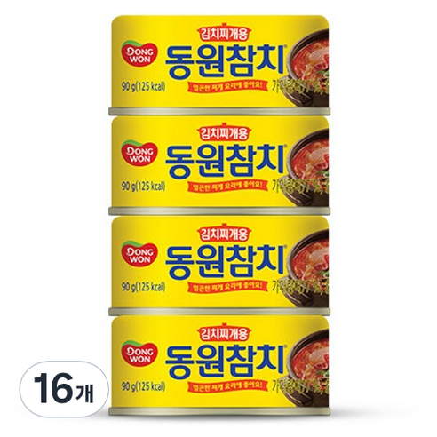 동원 김치찌개용 참치 통조림, 90g, 16개