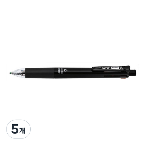 제브라 스라리 멀티펜 B4SA11 0.7mm, 블랙, 5개