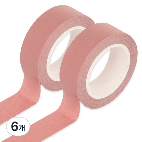 모노라이크 아르떼 마스킹 테이프, 509 Sunset coral, 6개
