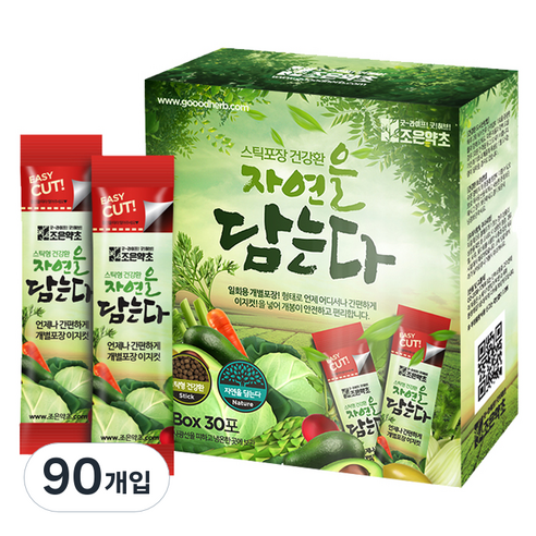조은약초 자연을 담는다 프리미엄 다시마환 스틱, 90g, 3개