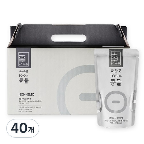 대학약콩두유 국산콩 콩물, 40개, 190ml