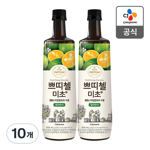 쁘띠첼 미초 깔라만시 식초, 900ml, 10개