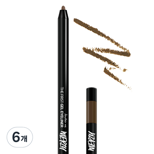 머지 더 퍼스트 젤 아이라이너 0.5g, G13 앰버 브라운, 6개