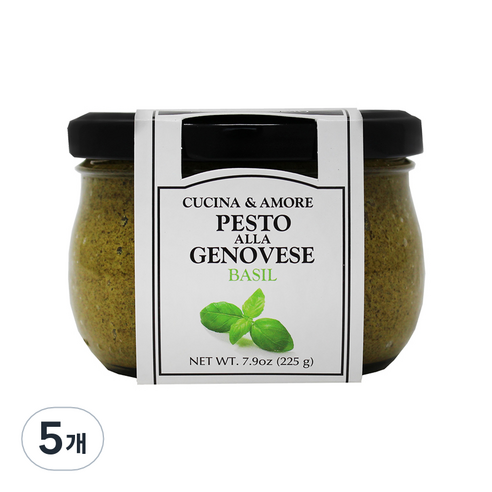 쿠치나아모레 페스토 알라 제노비스 바질페스토, 225g, 5개