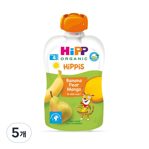 힙 바나나페어 망고 이유식, 바나나 + 페어 + 망고 혼합맛, 100g, 5개