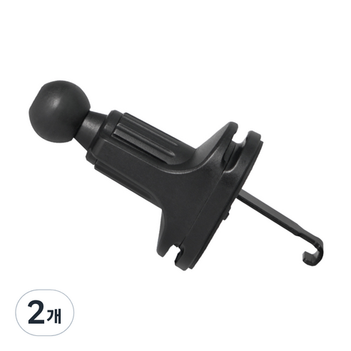 레드빈 케이블 클립 스틸 후크 레버형 차량용 송풍구 핸드폰 거치대 부품 DLAM, 2개, 블랙